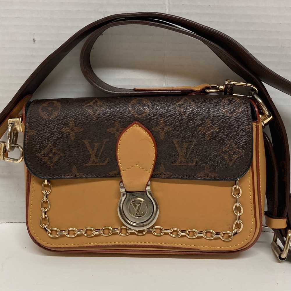 Louis Vuitton Monogram Neo Saint Cloud Leather Crossbody Brown and Tan BAG